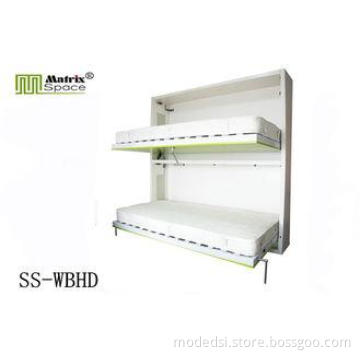 Kids Double transformable disappearing wall beds , wall uni
